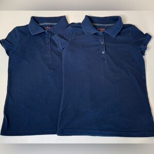 Cat & Jack Girls Navy School Uniform Polo Shirt Bundle Size M (7/8)